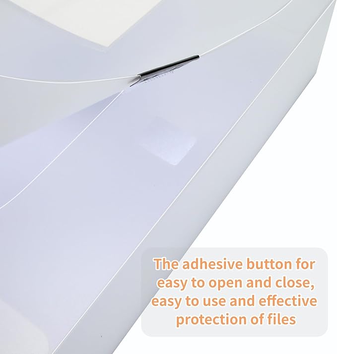 HUA JIE A4 Storage File Boxes Plastic Archives Cases with Lid, File Folder Organizer Document Filing Box for office,31×7.5×23.5 cm, Transparent(Pack of 6)