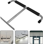 PRETYZOOM Garage Ceiling Mounted Storage Rack Silver Metal Rod Holder Bicycle Hook Overhead Organizer for Garage and Workshop