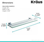 Kraus Bathroom Accessories - Shelf with Railing in Chrome
