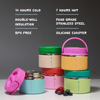 ThermoFlask 12 oz Double Wall Insulated Food Jar, Blush Sandstone
