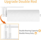 Paper Towel Holder Under Cabinet, 13Inch Self-Adhesive or Wall Paper Towel Holder for Kitchen, Bathroom, RV, White