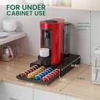 Coffee Pods Storage for Nespresso Vertuo Capsules Organizer, with Arcylic Top & Plastic Drawer, Holds 40 Pods