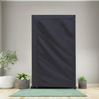 Waterproof Dustproof Shelving Cover for Wire Shelf, 36" W x 24" D x 72" H – Heavy Duty Oxford Fabric with Clear Front & Two-Way Zipper for Pantry, Basement, Utility Room (Black, Cover Only)