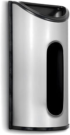 Plastic Bag Holder for Grocery Bag Wall Mount, Kitchen Dining Laundry Room Trash Bag Storage Dispenser, Smudge-Proof Anti-Fingerprint Stainless Steel, Silver