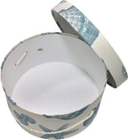 Sarah's Hat Boxes Classic Shells Hat Box – 8.75" x 4.5" (Dia. x Ht.) Handmade in USA – Odorless Non-Toxic Adhesive, Cording Handle – Premium Storage for Hats & Accessories