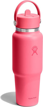 Hydro Flask Travel Water Bottle - Insulated Stainless Steel - Wide Straw Lid, Non Spill, Leakproof in 32 Oz Popstar Pink