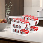 Sotfamily Soda Can Organizer for Pantry/Fridge, Automatic Rolling Pop Can Dispenser/Storage/Holder/Container for Refrigerator or 12" Deep Shelf, Space-Saving Drink Organizer for 12 Standard Cans