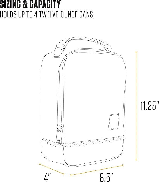 Carhartt Insulated Lunch Cooler For Men and Women, Fully Insulated Lunch Pale for Everyday Use, Industry Red