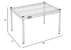 Nexel Commerical Wire Shelf Platform Dunnage Storage Rack, 21" x 36" x 14", Chrome