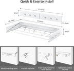Drying Rack Clothing,Clothes Drying Rack Wall Mounted,Laundry Drying Rack Wall Mount,Foldable,Collapsible,60 lb Capacity 5 Aluminium Poles with 6 Hooks (White, 31" Upgrade)