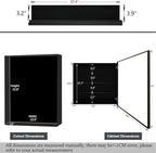 Bathroom Medicine Cabinet with MirrorSurface Mount Vanity Mirror Cabinet, Single Door Cabinet Famerhouse Bathroom with Storage (Brush Black, 24x24 Inch)