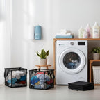 SOUJOY 4 Pack Popup Laundry Hamper, Collapsible Mesh Laundry Baskets with Handles, Foldable Clothes Hamper, Easy to Open, Portable for Laundry Storage, Kids Toy, College Dorm or Travel