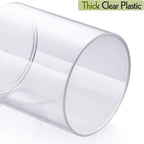 2 Pack Acrylic Qtip Holder Dispenser for Cotton Swabs, Balls, Pads, Floss Picks- Small Clear Plastic Canister Apothecary Jar Set, Bathroom Essentials Accessories Decor, Vanity Makeup Storage Organizer