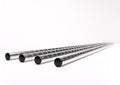 73" Long Wire Shelving Pole, 1" Pole Diameter 1.2 mm Pole Thickness, Steel, Chrome, 4-Pack