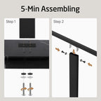 KES Standing Towel Rack with Black Natural Marble Base, 2-Tier Towel Rack Stand for Bathroom Floor, Bath Towel Holder Fits Bath Towel & Hand Towel,18/8 Stainless Steel, BTH217-BBK