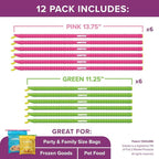 GripStic Bag Sealer. Reusable Chip Clips, Bag Clips For Food. Patented. Airtight & Waterproof Bag Clips for Food Storage. Clip Chip For Chips and Other Food Bags. (6) 11.25" and (6) 13.75" GripStics.