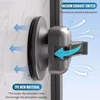 Onemake Shower Caddies Suction Cup, 2-Pack Removable Bathroom Shelf, Shower Organizer with Portable Hooks, Shower Caddy Corner Waterproof Holder with Towel Bar, Gray