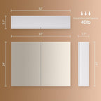 24x32 inch Bathroom Wall Cabinet, Saver Storage Cabinet, Medicine Cabinet with 2 Door and Adjustable Shelves, White（Assembly Required）