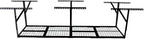 2x8FT Overhead Garage Storage Rack, Adjustable Ceiling Mounted Heavy Duty Metal Organization System, 22-40 Inch Height Dropdown, 450lbs Capacity, Black
