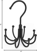 2 Pack Belt Hanger, Space Saving Belt Organizer for Closet, Max 48 Storage Capacity, Rotating Belt Rack Closet Organizers and Storage for Hanging Belt, Ties, Black