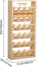 MYOYAY 6-Tier 24 Holes Spray Paint Can Storage Holder Organizer Can Rack Wall Mount Spray Bottle Can Holder for Garage and Craft Workroom 14.2" L x 5" W x 30" H