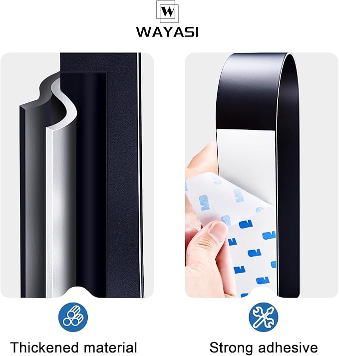Toilet Paper Storage Wall Mount, Adhesive Toilet Paper Roll Storage for Bathroom Camper, Wall Spare Toilet Paper Holder Extra TP Holder Stand, Metal Matte Black Tissue Holder Organizer