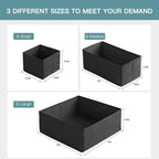 Criusia Drawer Organizer Clothes, 21 Pack Dresser Organizer for Baby Clothes, Underwear, Sock - Foldable Closet Organization and Storage Dividers Bins for Nursery, Bedroom (Black)