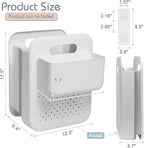 Large Collapsible Laundry Basket with Detachable Hanging Organizer, Space-Saving Wall-Mounted Hamper for Home, Dorms, RVs, Main Basket Measures 13" x 9.5" x 17.5" In