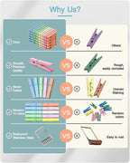 Clothes Pins Colored Clothespins Wooden Cheer Pins 50-Pack 2.9 Inch Close Pins 10 Pastel Macaron Colors - Colorful Painted Pegs for Crafts Photo Hanging, Decorative Spirit Clip Classroom Decorations