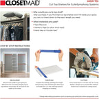 ClosetMaid SuiteSymphony Wood Closet Organizer Kit with Tower, 3 Hang Rods, Top Shelves, Adjustable, Fits Spaces 5 - 9 ft. Wide, Pure White