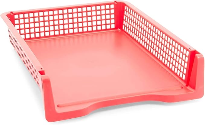 Bright Creations Classroom Turn in Trays - 6-Pack, Letter Size, 12.75 x 9.75 x 2.75 in, Rainbow Plastic - Teacher Supplies & Classroom Must Haves - Stackable Paper Organizer & Homework Trays