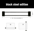 Sanni Shoo drip.line Pure Black - Versatile and Adjustable Kitchen Rack Drip Tray for Dishcloths, Brushes, and Bottles - Hygienic Storage - Made of Stainless Steel and Silicone