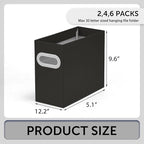 Hanging File Organizer, Cardboard File Folder Organizer for Letter Size, Desk Documents Storage Box, Portable File Folder Holder Boxes for Office, Home, School, Only Box.(6 Packs)