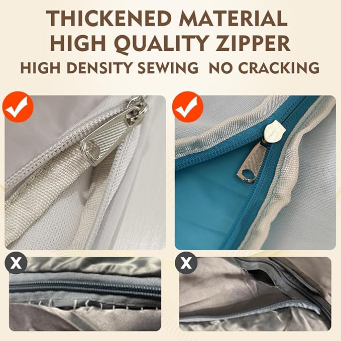 Space saver bag,for quilts, duvets or other fluffy clothing.Measures 21"L x 16.5"W x 11.2"H when unfolded and 21"L x 16.5"W x 4.8"H when compressed.Light Gray