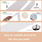 Ohlove 20Pcs Drawer Organizer Dividers 17"x2.8" Adjustable Storage Organizer Separator for Socks, Underwear, Makeup, Kitchen, Dresser