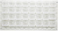 Quantum Storage QLP-3619HC-220-32CL Oyster White Louvered Panels Complete Package with Bins, 36" L X 19" H, Clear