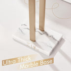KOKOSIRI Standing Towel Rack for Bathroom Floor 2-Tier Towel Holder Free Stand with Heavy Marble Base Thicken Steady Champagne Bronze Stainless Steel THS0005-CPG