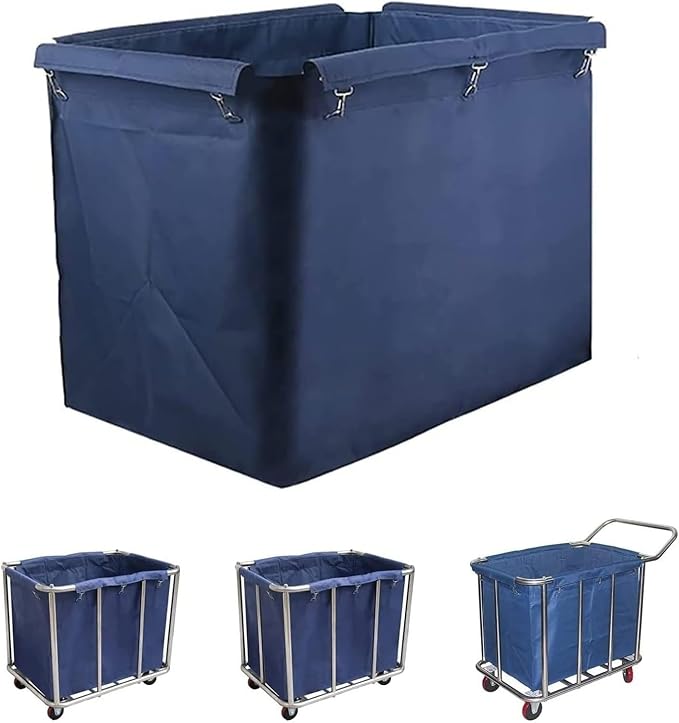 Waterproof Liner Bag for Rolling Laundry Basket, Replacement Liner for Commercial Laundry Cart, Detachable Storage Bag
