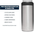 YETI Rambler 12 oz. Colster Slim Can Insulator for the Slim Hard Seltzer Cans, Stainless (NO CAN INSERT)
