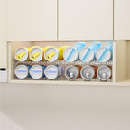 Yieach Stackable Cup Organizer for Kitchen Cabinets,4 Tier Large Tumbler or Water Bottle Organizer for Cabinets,Stackable Waterbottle Holder and Cup Storage Organizer for 40 OZ Yeti,Owala,Yeti Storage