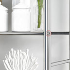 2-Tier Over The Toilet Storage, Over Toilet Bathroom Organizer, Freestanding Metal Bathroom Shelves, Over The Toilet Organizer with Hooks and Paper Holder, Space-Saving, Stainless Steel