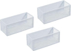 MyGift White Wire Mesh Magnetic Storage Baskets, Whiteboard Accessories, Classroom and Office Supply Organizer, Set of 3