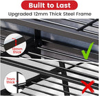 53" Power Tool Organizer Wall Mount with Power Strip, Heavy Duty Metal Tool Shelf, 400lbs Capacity for Cordless Drills, Batteries & Garage Storage (12 Slots with 8 Outlets Power Strip)