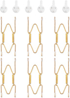 Bilillo 6 Pack Plate Hangers for The Wall, Suitable for 4-5 inch Art Plate, Stainless Steel Invisible Heavy Duty Wire Plate Holder with Wall Hooks, Plate Hangers for Displaying Plates, Platter, Dish