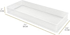 Annova Mesh Stackable Drawer Cabinet and Shelf Organizer Bins Storage Basket School Office Supply Holder Tray- Set of 2 (White, 6x15x2 Inch)