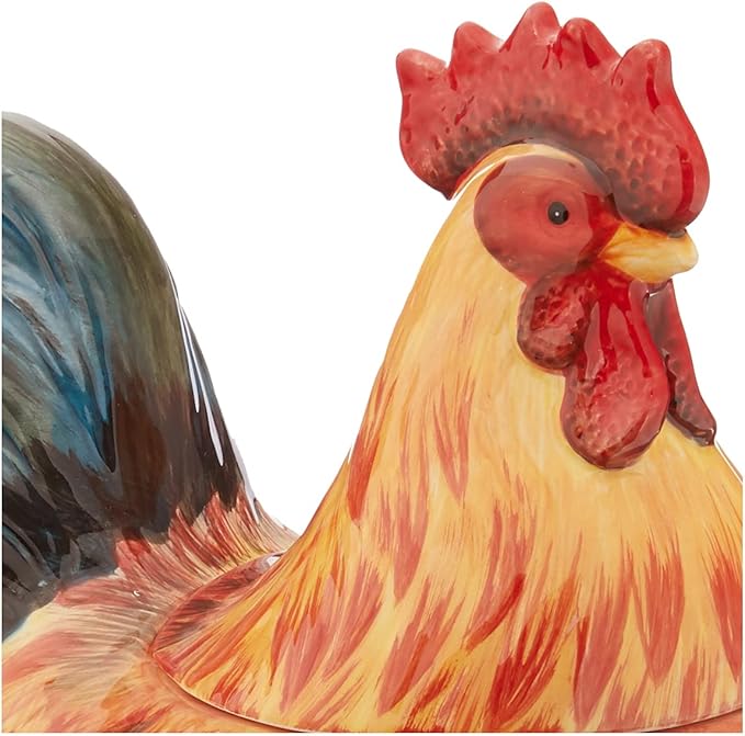 Certified International 11.25" Gilded Rooster 3-D Cookie Jar, One Size, Multicolor