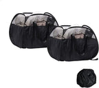 Collapsible Laundry Basket, 90L Foldable Pop-up Laundry Hamper with Reinforced Handles, Tear Proof Mesh Dirty Clothes Hamper for Laundry (Black, 2PCS)