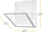 Whitmor MDF, Wood, Steel Wall Mounted Drying Rack for Storage, White