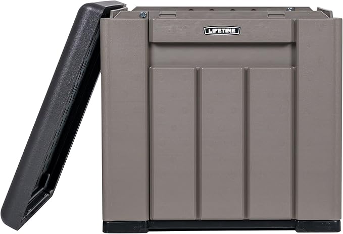 LIFETIME Outdoor Storage Cube Deck Box for Package Delivery, Patio Furniture Cushions, Garden Tools, Pool Accessories, 25 Gallon