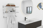 Towel Shelf for Bathroom Wall Mounted, 3-Tier Hotel Style Towel Rack with Towel Bars, Brushed Nickel Towel Racks for Bathroom Lavatory, 16 Inch